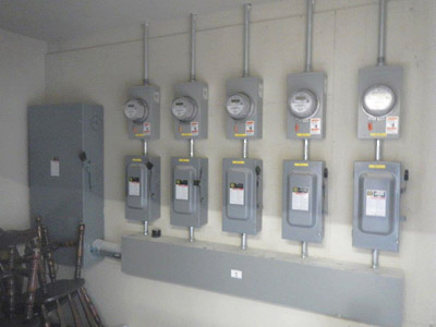 Electrical panel being tested